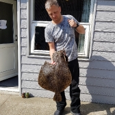 Największy turbot zawodów - 4,95 kg (Morten Jacobsen)